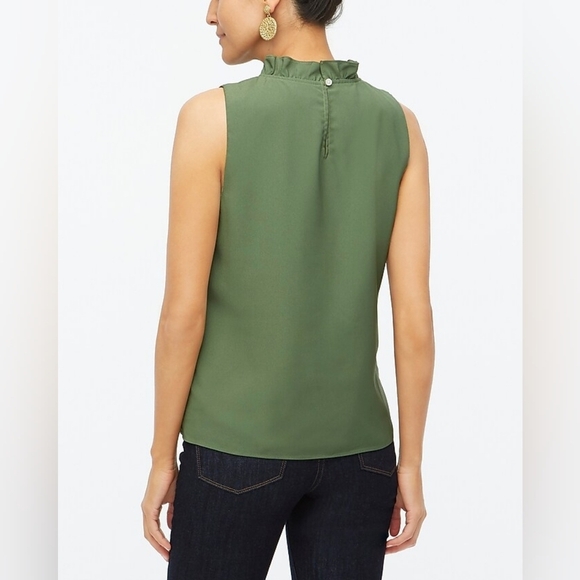 J. Crew Factory Ruffleneck Top Sleeveless Black WOMEN'S medium Style AY481 - Picture 9 of 9